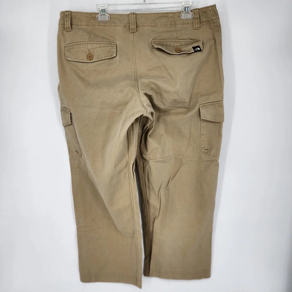 The North Face‎ Canvas Cargo Pants Mens 36x27 Beige 100% Cotton Hiking Outdoors